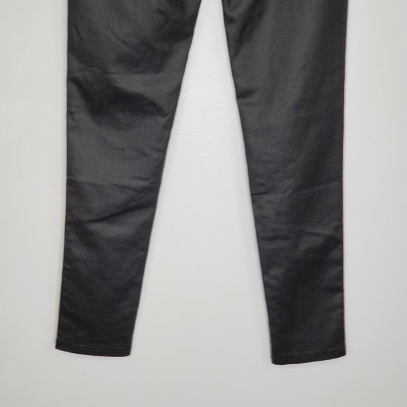 Appercloth A Stretchy Black Faux Leather Pants with Soft Inside NWT Size L - Picture 6 of 13